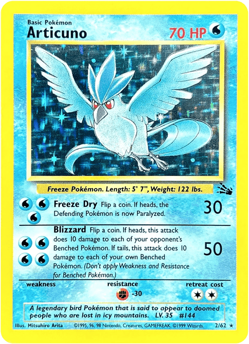 1999 Articuno Fossil #2 Near Mint