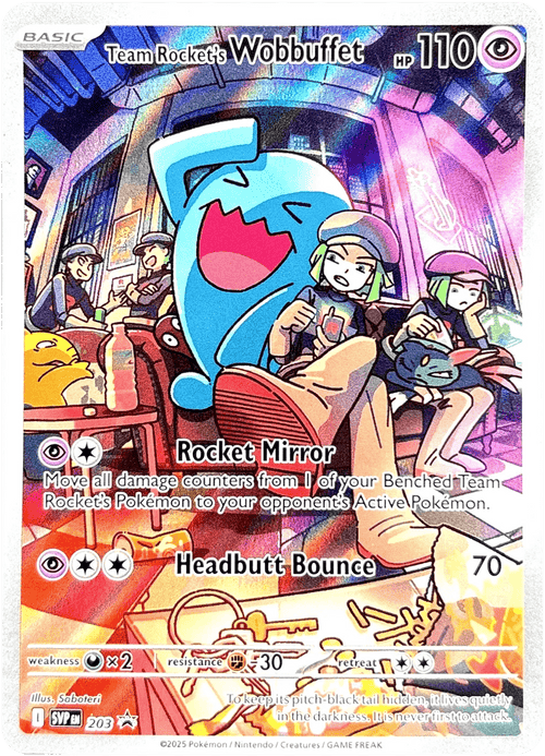 2023 Team Rocket's Wobbuffet Destined Rivals ETB Promo #203 Near Mint