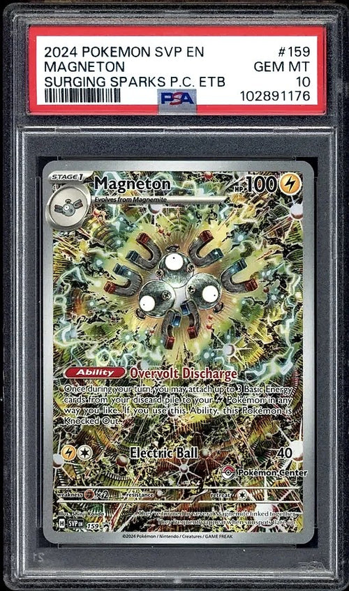 2024 Magneton Pokemon Svp En Surging Sparks Pokemon Center ETB #159 PSA 10