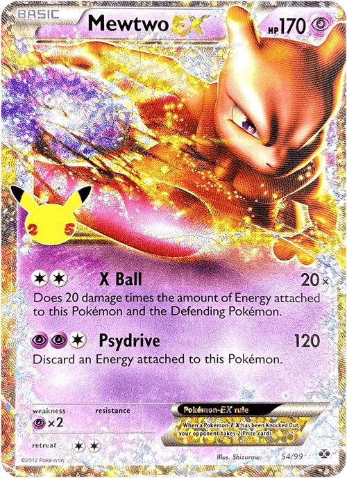 2021 Mewtwo EX Celebrations Classic Collection 54 NM Near Mint