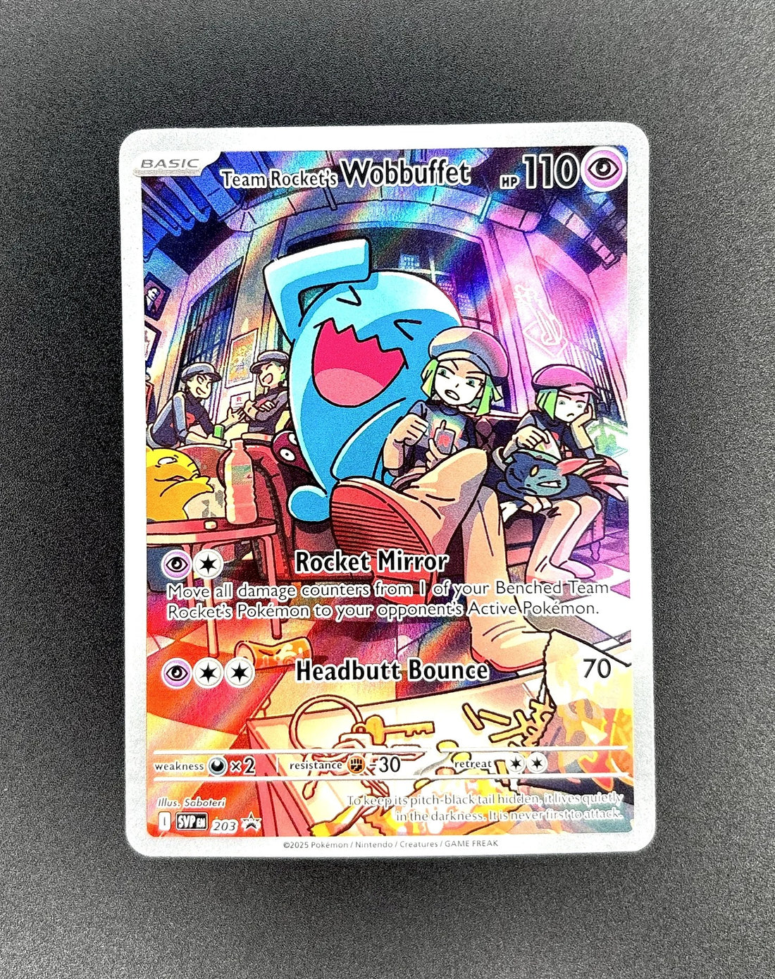 2023 Team Rocket's Wobbuffet Destined Rivals ETB Promo #203 Near Mint
