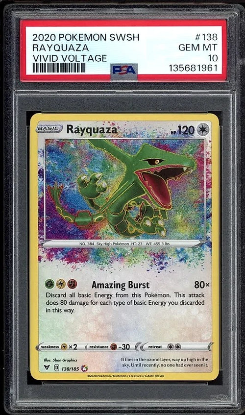 2020 Rayquaza Vivid Voltage #138 PSA 10