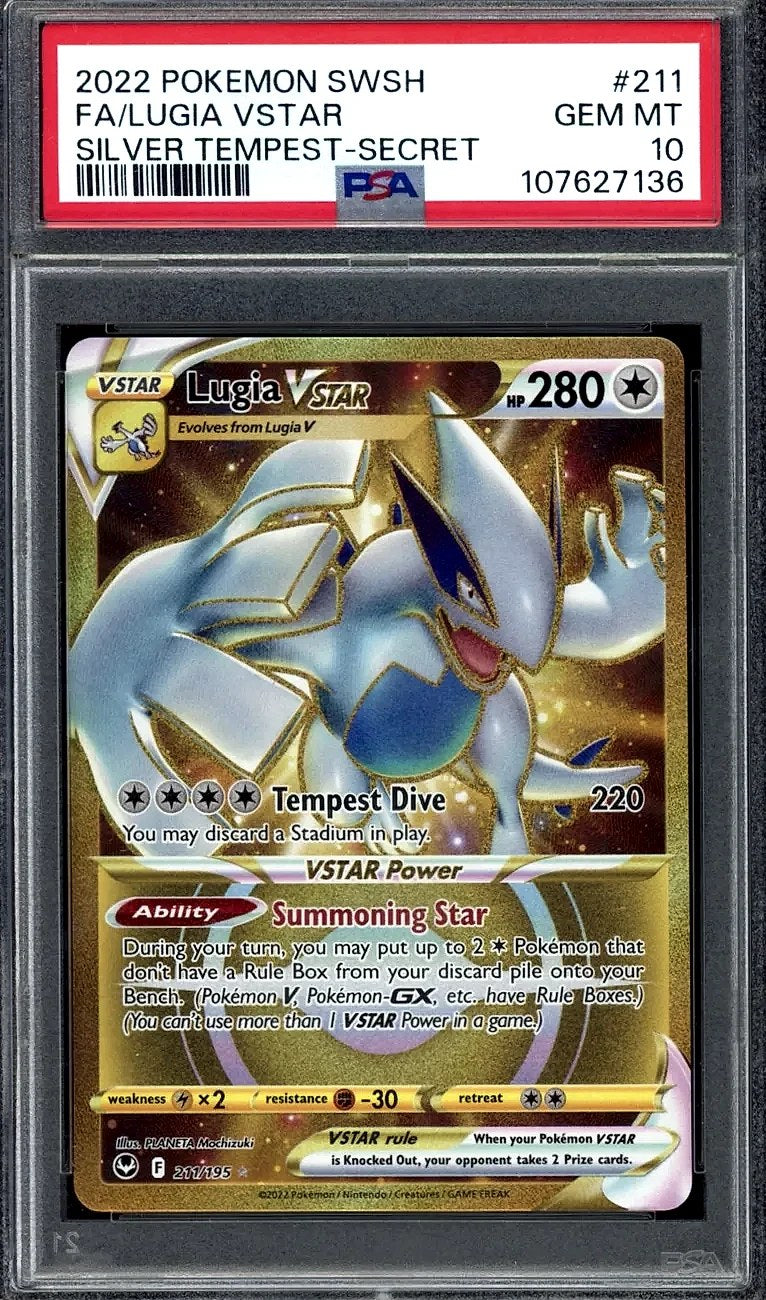 2022 Lugia VSTAR Silver Tempest #211 PSA 10