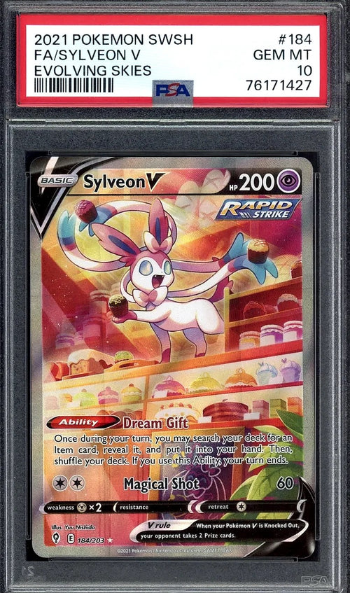 2021 Sylveon V Evolving Skies #184 PSA 10
